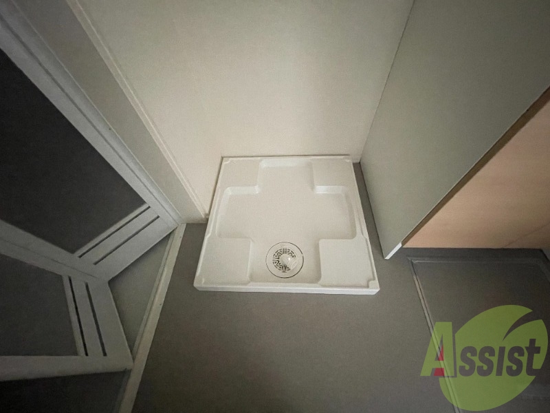 洗濯機を置くのはこのあたり。室内にあるので安心ですね。 洗濯機を置くのはこのあたり。室内にあるので安心ですね。