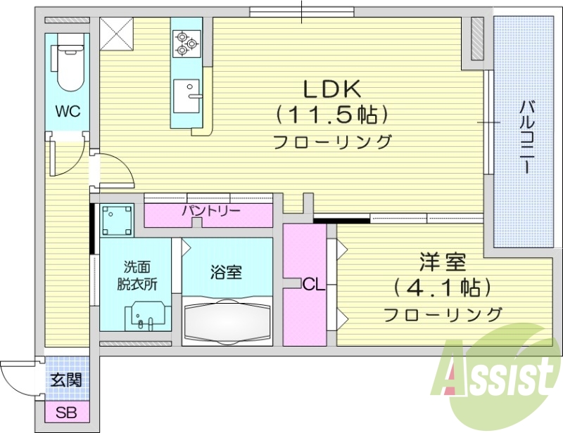 1LDK、ペット可、モニター付きインターフォン、オートロック