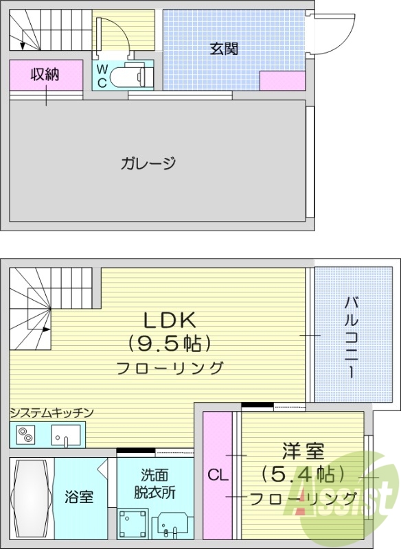 1LDK、エアコン、追い炊き機能、浴室乾燥機