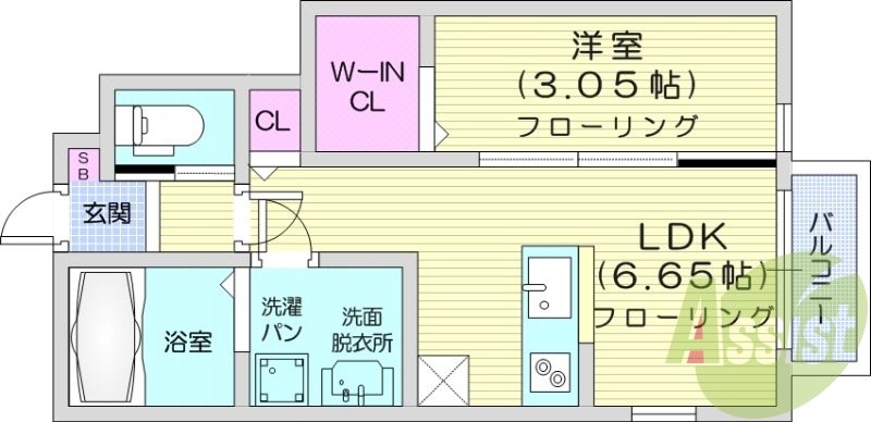 ※建築中※1LDK、フローリング、浴室乾燥機