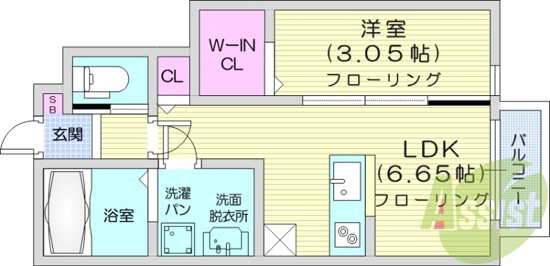 ※建築中※1LDK、フローリング、浴室乾燥機