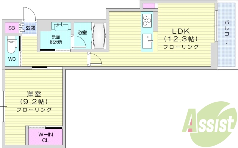 １LDK、ペット可、楽器可、エアコン2台
