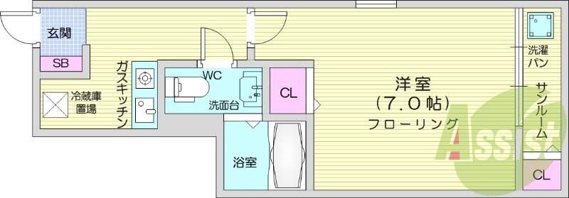 1K、追い焚き機能、浴室乾燥機、独立洗面台
