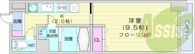 １K、追炊き機能、オートロック、シャンプードレッサー