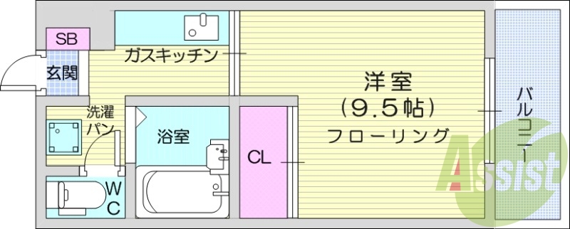 お写真は403号室のものです。参考にしてくださいませ。