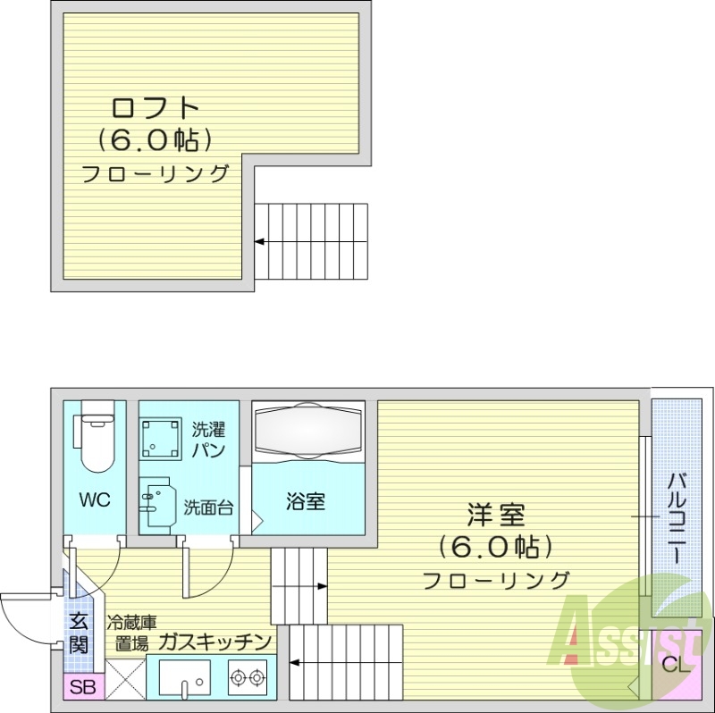 2K、デザイナーズ、シーリングファン、エアコン。