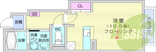 1R、浴室乾燥機付き、防犯カメラ、追い焚き機能