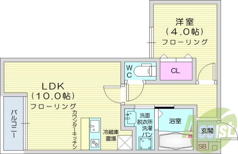 1LDK、ネット無料、追炊き機能、IH、カウンターキッチン