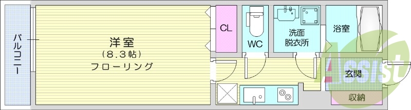 1K、ネット無料、ペット相談、IHクッキングヒーター