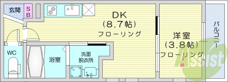 1LDK、ペット相談、ネット料不要、宅配ボックス