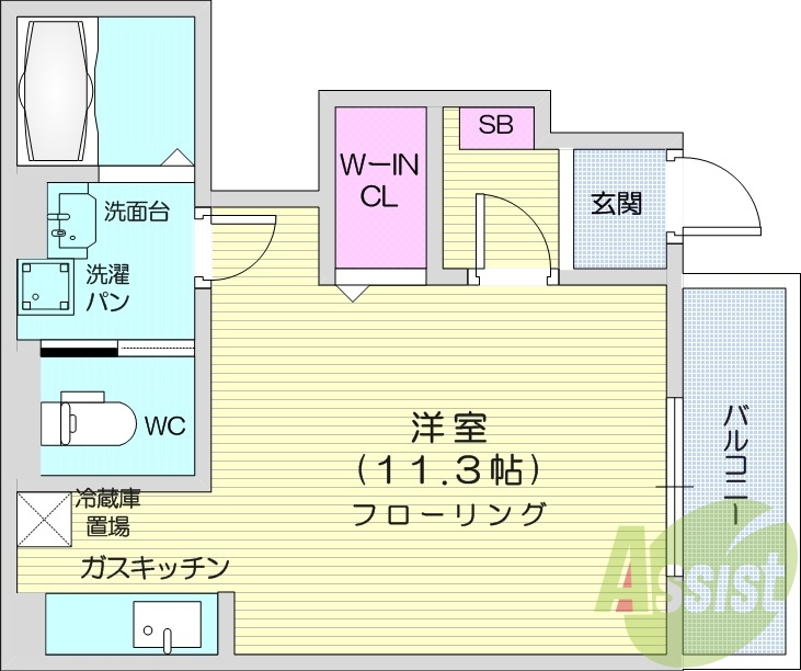 お写真は103号室のものです。参考にしてくださいませ。
