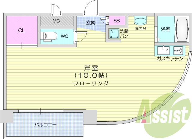 1R、駅近、オートロック、2口IHコンロ、宅配BOX