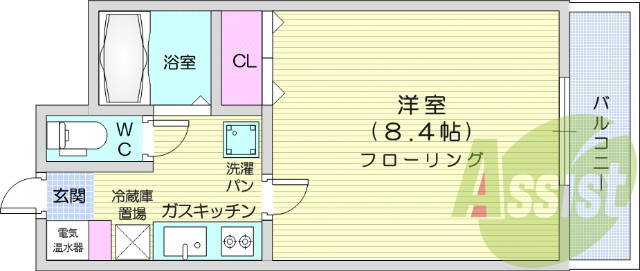 1Ｋ、オール電化、インターホン、ウォッシュレット