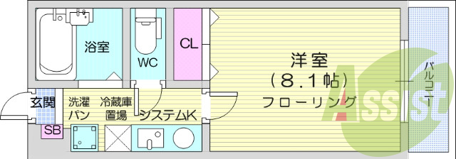 2階の間取り図