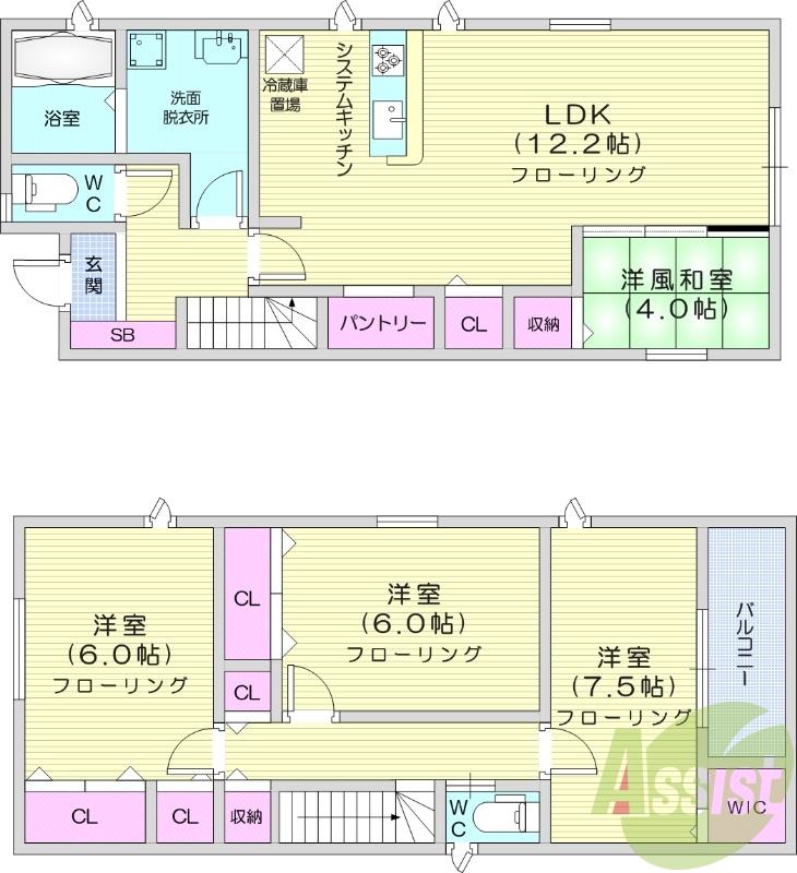 4LDK、浴室乾燥機、ペット相談、WIC、システムキッチン