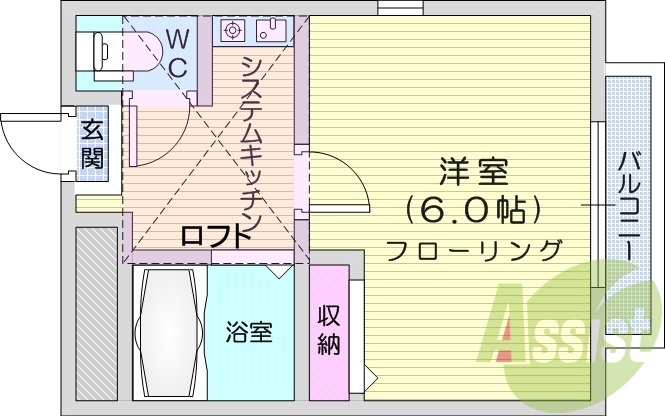 1K、温水洗浄便座、モニター付きインターホン、エアコン