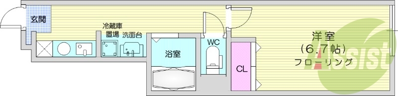 1Ｋ、角部屋、IHクッキングヒーター、追い炊き機能