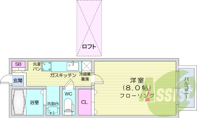1K、国見駅徒歩圏内、バス・トイレ別、シャンプードレッサー