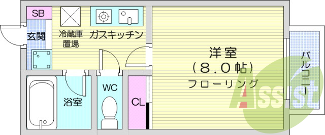 インターネット無料・追い焚き機能付き・１K