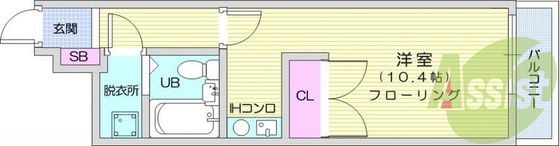 1K、エアコン、光ファイバー、都市ガス、エレベーター