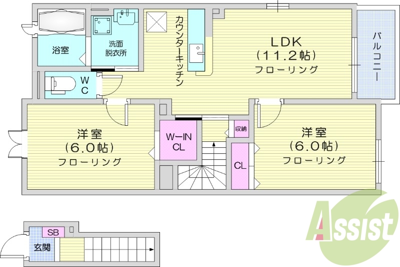 2LDK　追い炊き機能　浴室乾燥機　ペット相談　エアコン