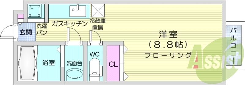1R、モニター付きインターホン、ウォシュレット