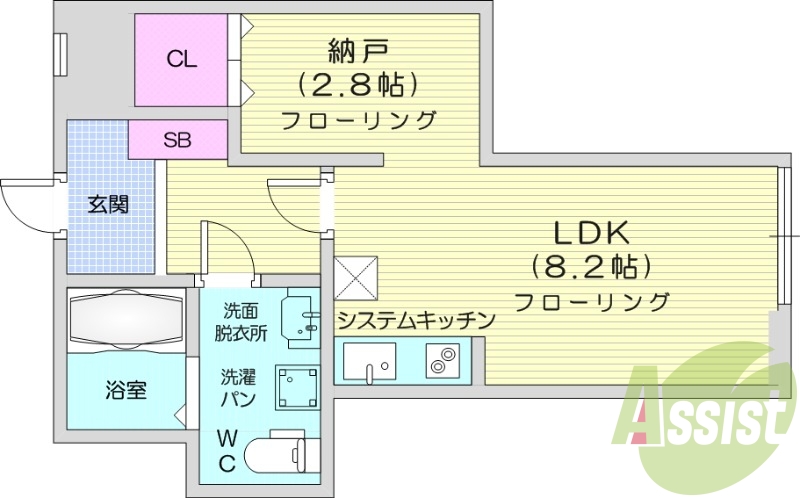 1R＋S、追い焚き、ネット無料、IH、独立洗面台。