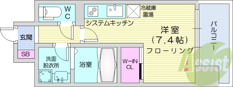 ワンルーム、都市ガス、宅配ボックス、防犯カメラ