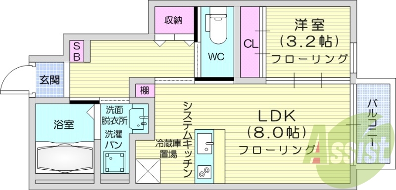 1LDK、ペット可、浴室乾燥機付き、ネット無料