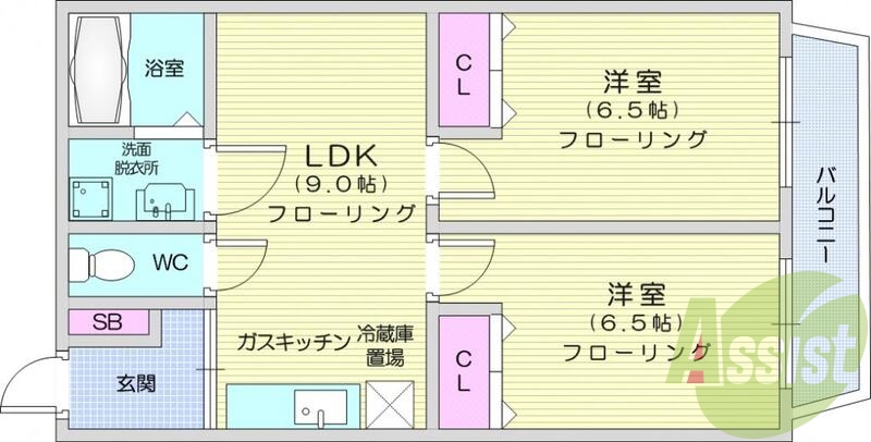 ２ＬＤＫ、追い焚き機能、エアコン、バストイレ別
