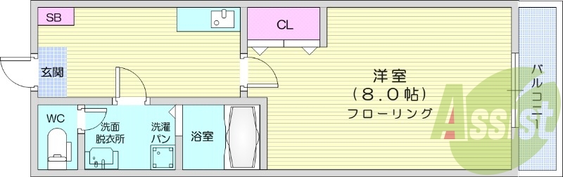 1K、ネット無料、ペット可能、TVインターホン