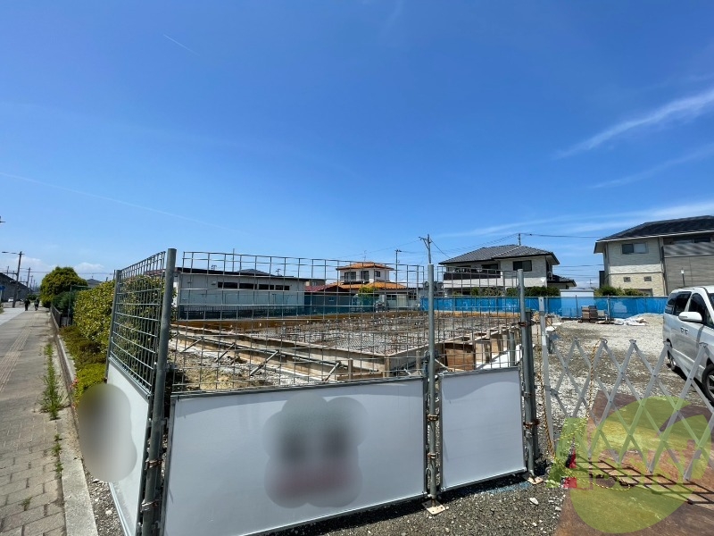 美田園１丁目新築アパート新築工事の外観