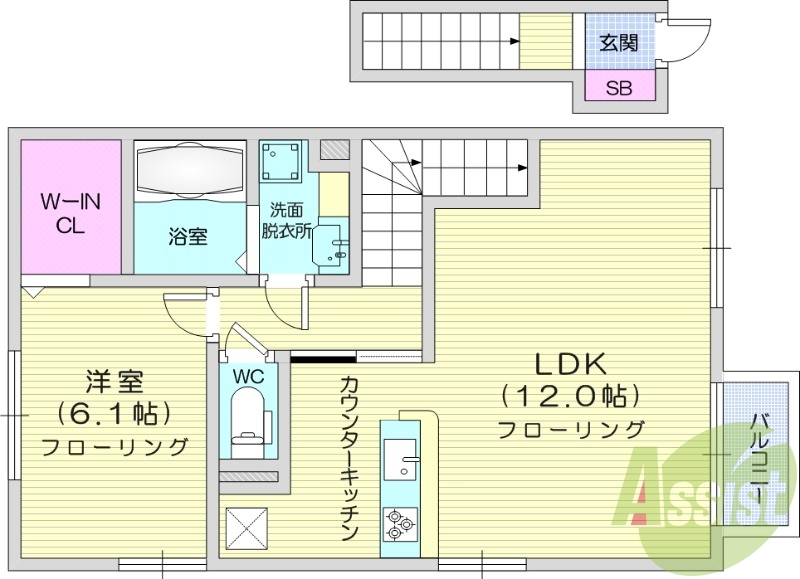 2階の間取り図