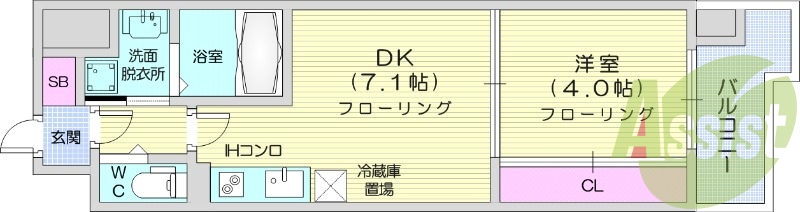 1DK、防犯カメラ、ペット可、エアコン、システムＫ、ＡＬ