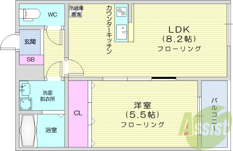 デザインと機能性を兼ね備えた上質な１LDK