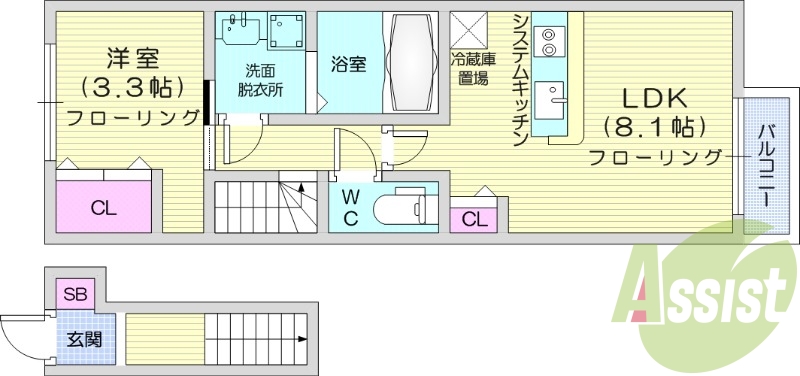 １LDK、浴室乾燥機、追い焚き機能、ネット使用料不要