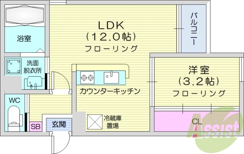 １LDK、浴室乾燥機、温水洗浄便座、追い焚き、独立洗面台