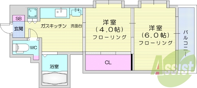 6階の間取り図