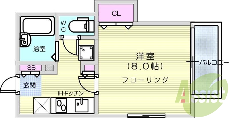 1K、エアコン、IHクッキングヒーター、追炊き機能