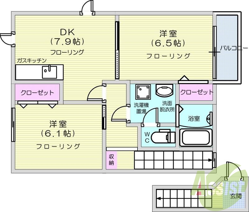 2階の間取り図