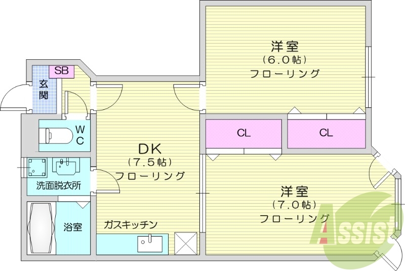 1階の間取り図