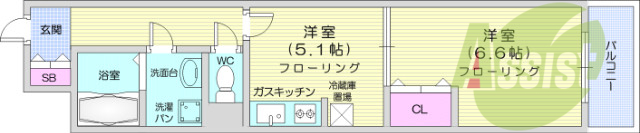 1DK、駅近、オートロックマンション、システムキッチン