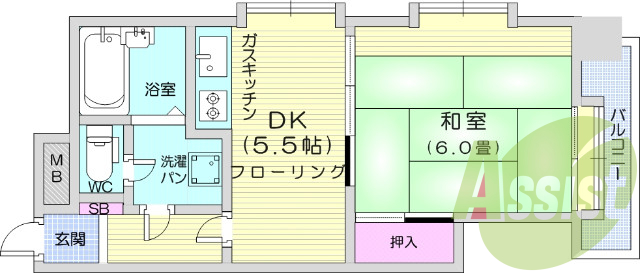 都市ガス、エレベーター、バルコニー、シューズボックス。