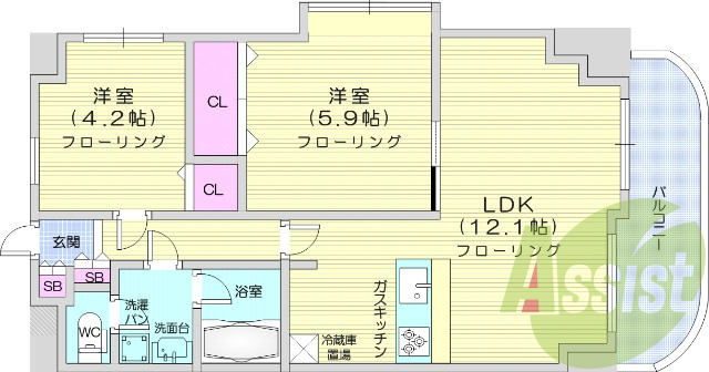 4階の間取り図