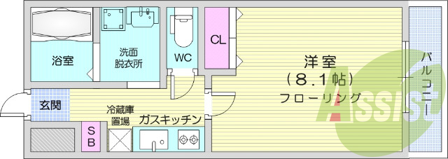お写真は505号室のものになります。参考にしてくださいませ。