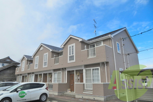 名取市本郷字町田の賃貸アパートの外観