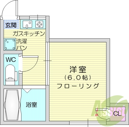 1K、ウォシュレット、カメラ付きインターホン。