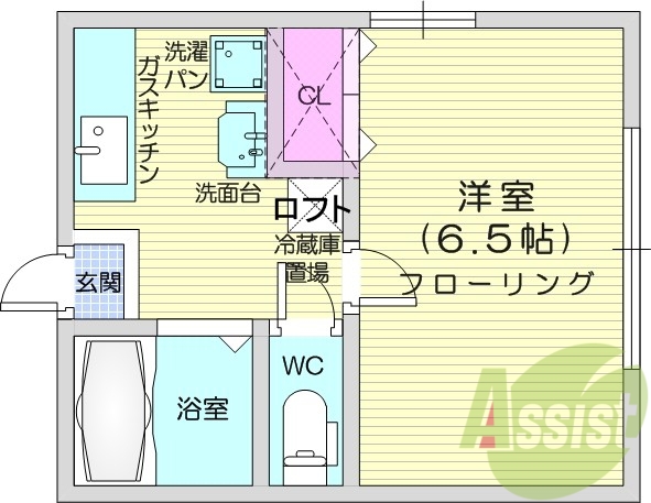 お写真は103号室のものです。参考にしてくださいませ。