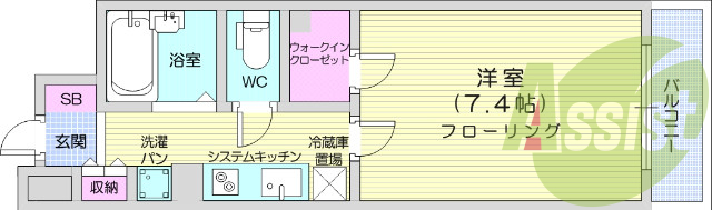 1K、オートロック、エアコン、ウォシュレット