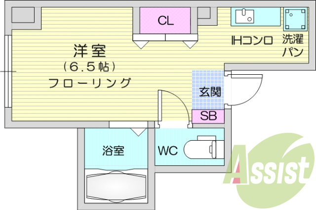 1K、家具家電つき、TVインターホン、光ファイバー